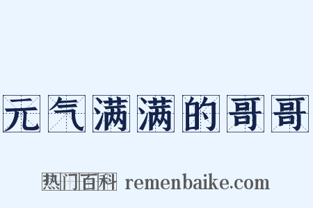 元气满满的哥哥是什么意思的图片